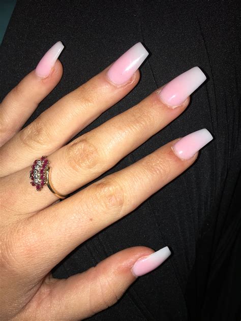 french nails coffin|french manicure on coffin nails.